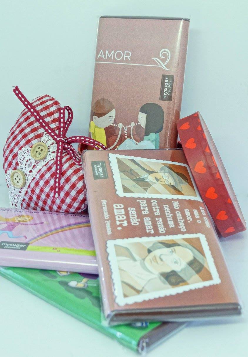 Chocolates de leite com mensagens